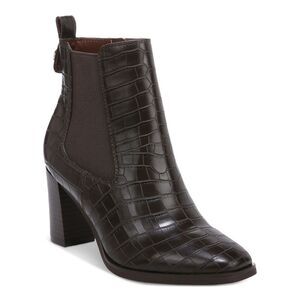 GIANI BERNINI Womens Brown Croc Back Pull-Strap Brigittie Booties 9 M